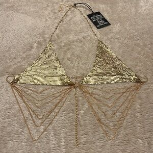 JEWEL CHAIN & SEQUIN BRA